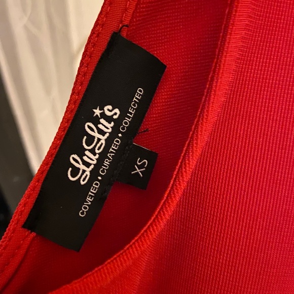 Lulus Fit and Flare Red Dress - Picture 5 of 5